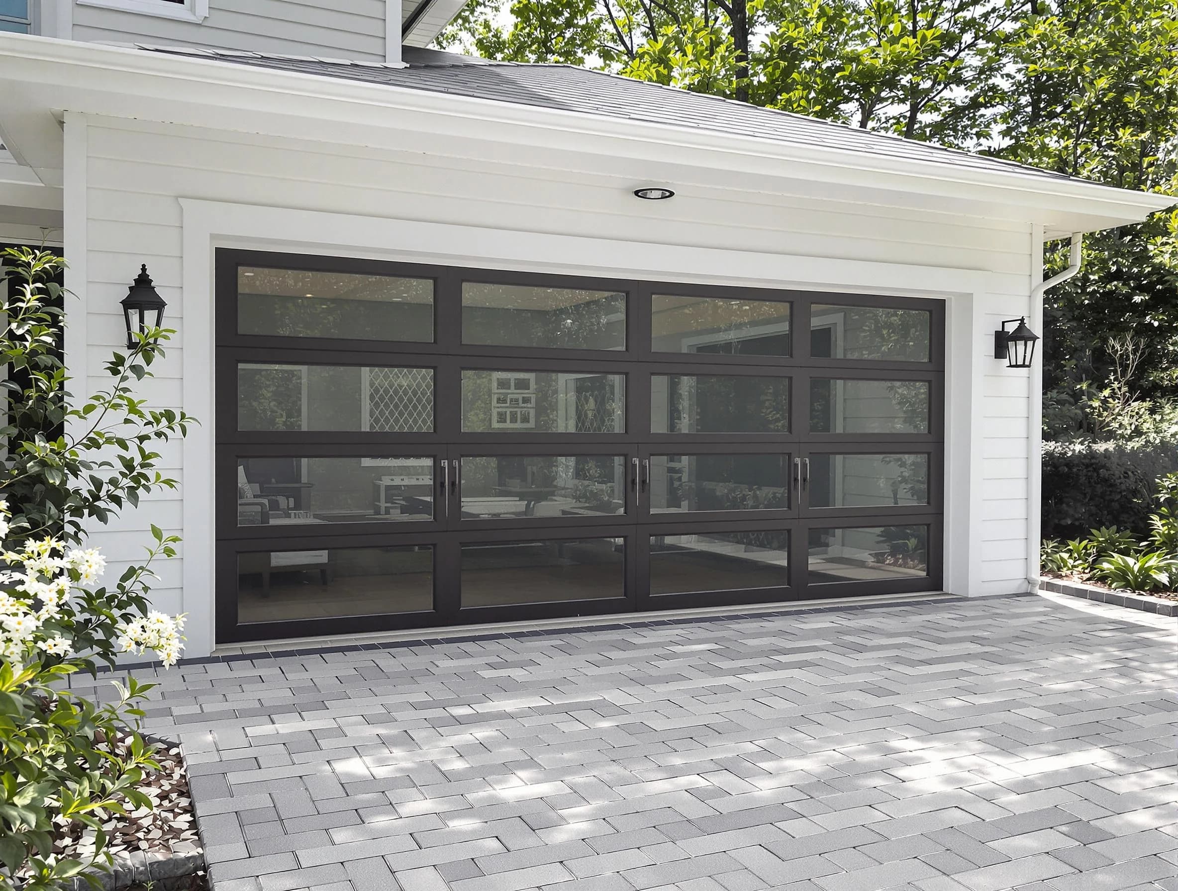 Plymouth Garage Door Repair design specialist presenting custom garage door options to Plymouth homeowner