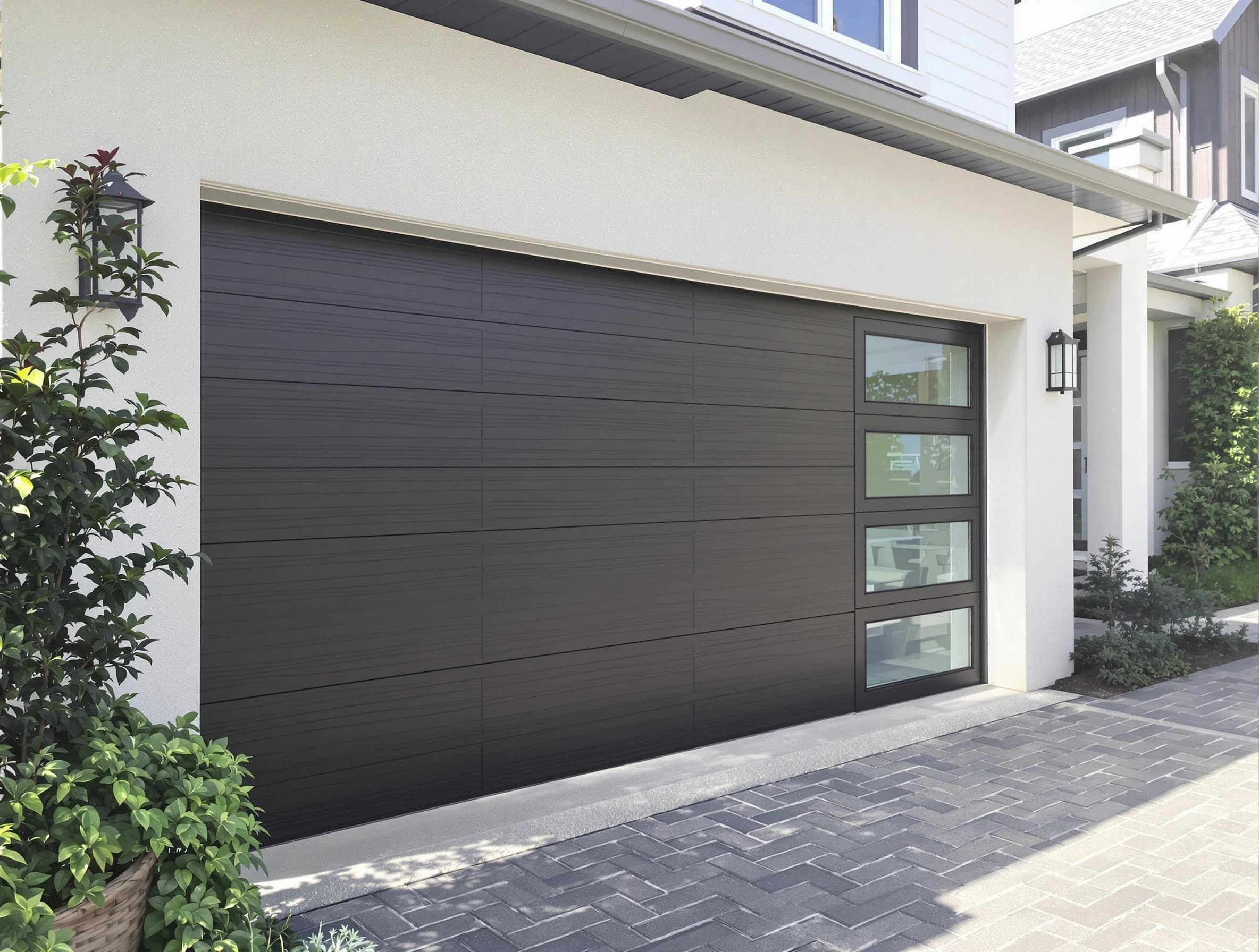 Custom garage door installation by Plymouth Garage Door Repair in Plymouth