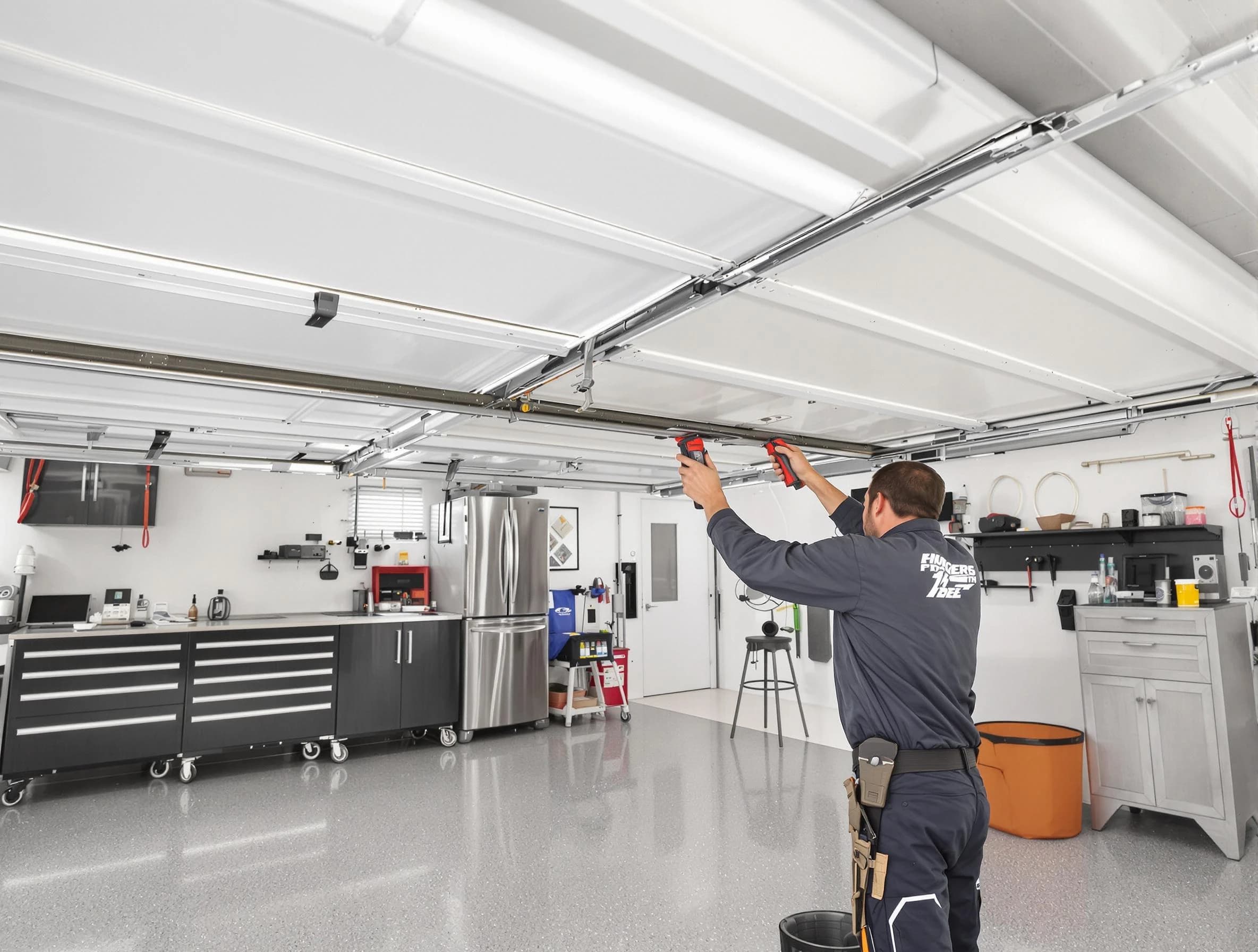 Overhead garage door repair service by Plymouth Garage Door Repair in Plymouth