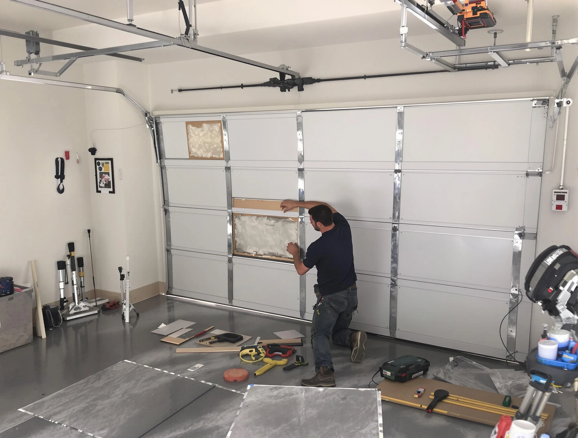Garage Door Panel Repair in Plymouth