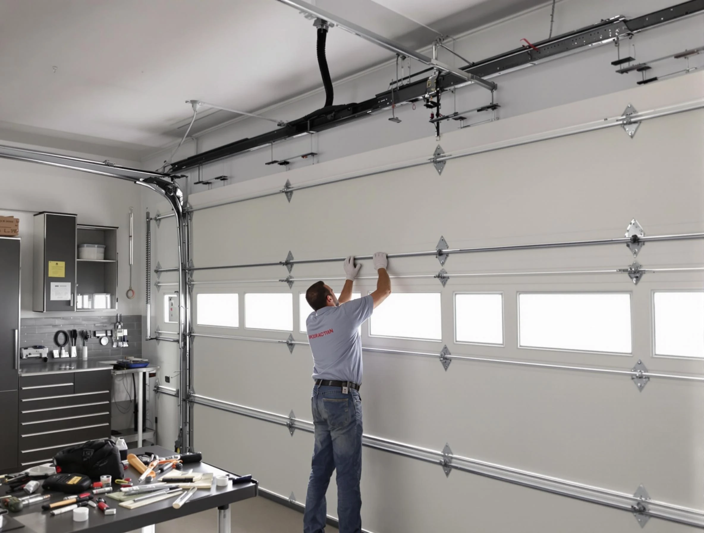 Garage Door Track Repair in Plymouth